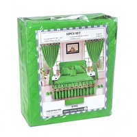 Ensemble de jupe de lit et rideaux 12 pièces en jacquard moderne style américain pour chambre à coucher, taille King