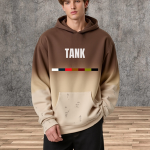 TKAN275 Venta al por mayor Color sólido Impresión Bordado Gráfico Mens Hoodies Casual Oversized Gradient color Sudadera con capucha - Product Image 1