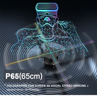 Ventilateur holographique 3D LNRI 65 cm, affichage publicitaire dynamique LED, Wi-Fi intégré, design léger, garantie 1 an, résolution 2000x1536