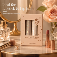 Scatola Rigida per Cosmetici Personalizzata con Finestra, Design con Stelle in Stampa a Caldo, Cartone Avorio, Confezione Rettangolare di Alta Gamma