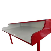Support de coque de piano d'orgue électronique portable léger en aluminium détachable de peinture nacrée rouge brillant