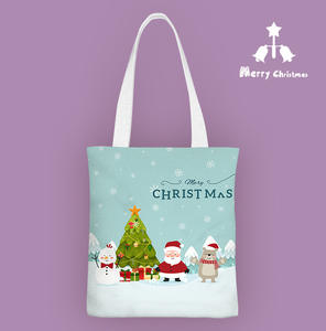 Bolsa de Lona con Diseño Navideño 2026, para Niños y Niñas, para las Cuatro Estaciones, con Diseño de Papá Noel y Muñeco de Nieve, Estilo Urbano y Sencillo - Product Image 6