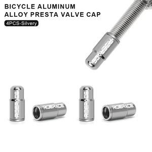 RIDERACE Bouchon de valve de pneu de vélo Aluminium CNC VTT Tube de vélo de route Couvercle de buse de gaz de pneu pour AV FV Schrader Valve Presta Anti-poussière - Product Image 3