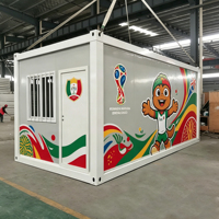 Casa Prefabricada Modular Económica y Resistente, Portátil, Plegable, Tipo Contenedor, con Panel Sándwich, para Escuela u Oficina