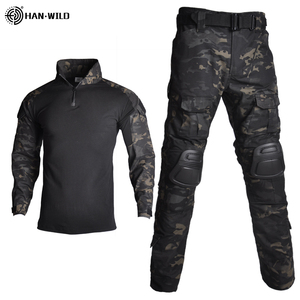 Ensemble uniforme tactique anti-déchirure personnalisé, vêtements de chasse et de chasse invisibles, t-shirt imperméable et pantalon tactique - Product Image 1