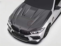 Kit carrosserie M8 style PK en fibre de carbone sèche, lèvre avant, jupe latérale, diffuseur arrière, aileron arrière, couvercle de coffre, capot pour BMW M8 F91 F92 F93