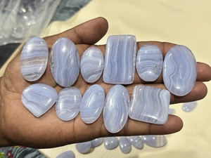 อัญมณีหลวมทรงหลวมลูกไม้สีฟ้าธรรมชาติสำหรับทำเครื่องประดับจากอินเดีย - Product Image 5
