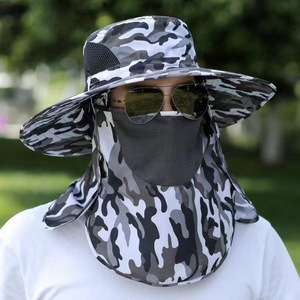 Wide Brim Sun <b>Hat</b> For Men <b>Summer</b> Outdoor Fishing Hiking Breathable Face Shield Neck Protector Bucket <b>Hat</b> Adult <b>Summer</b> Wear - Product Image 4