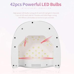 Lampe à ongles UV LED rechargeable 60W, séchoir à ongles sans fil plus rapide, lumière pour vernis gel, 42 perles et poignée portable - Product Image 6