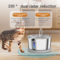 Fontaine à eau pour animaux de compagnie 4L avec radar, portée de détection 80-120cm, capteur de mouvement, 5000mAh, autonomie 60 jours, vente en gros OEM