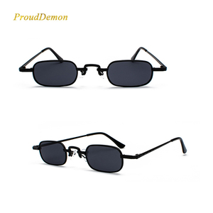 2020 Trendy Red <b>Mirror</b> <b>Small</b> Rectangle Sunglasses Women Vintage Metal Lunetes De Sol M3386 - Product Image 2