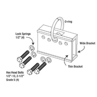 Ancrages de sécurité pour toiture JH-Mech, design compact et robuste, sans dommages, pour toiture à joint debout, non-pénétrants, en métal, pour la protection contre les chutes