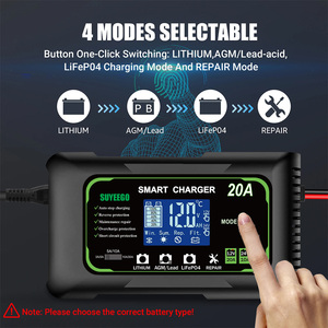 SUYEEGO 12v 20a 24v 10a ricarica rapida <span class=keywords><strong>batteria</strong></span> per <span class=keywords><strong>auto</strong></span> caricabatteria completo riparazione automatica intelligente - Product Image 4
