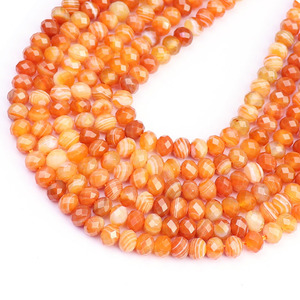 Perline di <span class=keywords><strong>Agata</strong></span> <span class=keywords><strong>Botswana</strong></span> Naturale Sfaccettate a Rondella Grigio-Arancio-Rosso, <span class=keywords><strong>Agata</strong></span> Persiana Tagliata a Abaco per Gioielli Fai-da-Te 4*6mm, Filo da 38cm 15 Pollici - Product Image 6