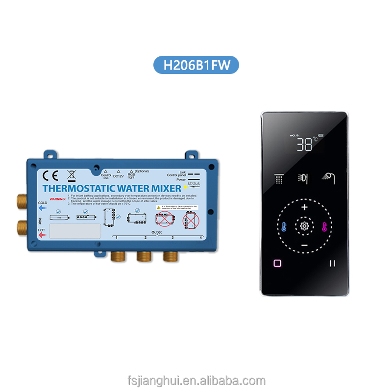 Juego de ducha con termostato y 3 salidas de agua, válvulas mezcladoras de ducha