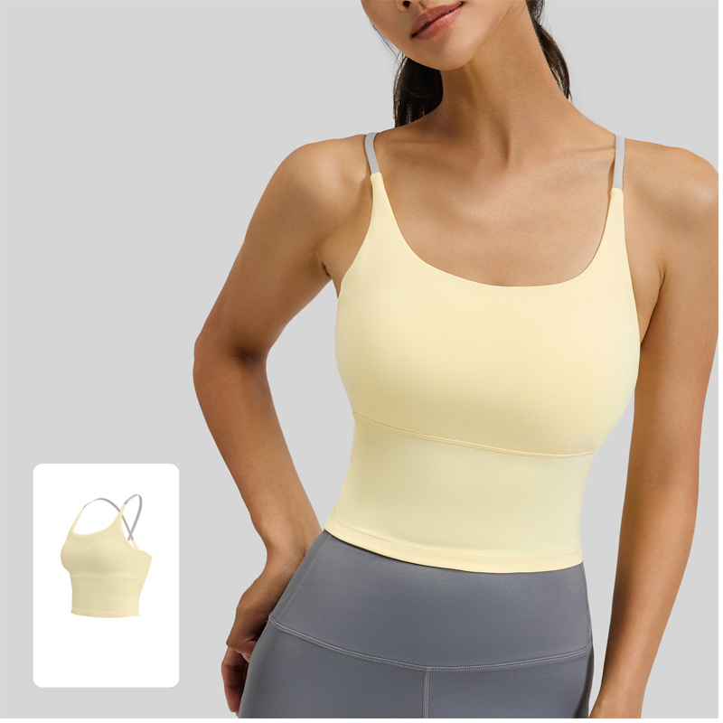 New Style Sports Underwear Gym Fitness Yoga Wear Sports Top Cross Back Breathable Quick Dry Yoga Vest for Women