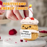 Positive Häkelkuchen Inspirierende Handgemachte Gestrickte Kuchen Emotionale Stärkung Einzigartige Ideen Heim- und Bürodekoration Geschenke