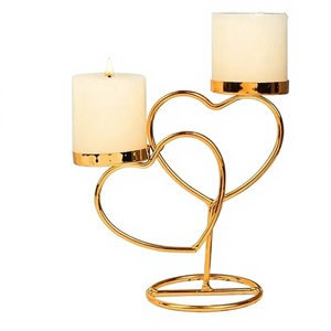 Heart Shape iron <b>Candlestick</b> <b>Holder</b> For Valentine'S Day Home Decoration Durable - Product Image 3