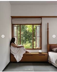 Fenêtre à <span class=keywords><strong>baie</strong></span> vintage en bois massif, fenêtre à battant sur mesure avec grille pour villa et <span class=keywords><strong>rénovation</strong></span> de maison - Product Image 3