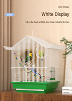 Grande maison pliable en fer pour oiseaux et volailles - Design carré écologique et durable