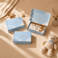 Boîte d'expédition en carton ondulé Kraft avec logo personnalisé, pliable, emballage en papier pour vêtements, cadeaux, OEM ODM