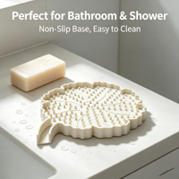 Support à savon en silicone personnalisé à séchage rapide, souple et antidérapant pour lavabo de salle de bain, cuisine, douche