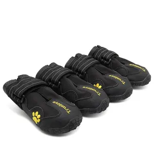 Водонепроницаемые ботинки для собак, модная обувь со светоотражающей лентой