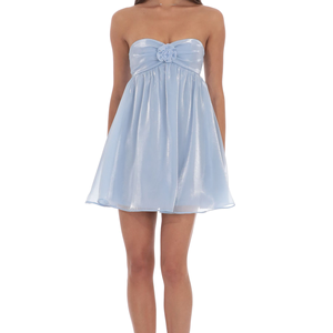 Custom Design Strapless Mini <b>Dress</b> Women Summer Casual A-Line Pleated Woven Sweet Slim-<b>Fitting</b> Pleated Bodycon Short Slip <b>Dress</b> - Product Image 2