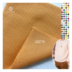 Supplier 300g 22% cotton 73% polyester 5% spandex texture twill knitted fabric for school uniform hoodie pants