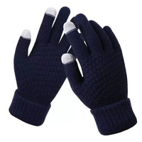 Gants unisexes pour adultes en gros, gants à doigts complets en laine épaisse et chaude, compatibles avec les écrans tactiles
