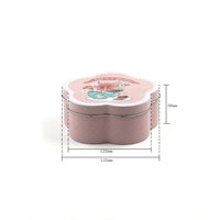 Cadeau vide en forme de fleur de Noël en métal de qualité alimentaire imprimé sur mesure Boîte d'emballage en fer blanc en gros