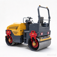 Compacteur vibrant à tambour avant en acier et pneus arrière en caoutchouc pour la réparation de petites routes et le pavage de voies rapides