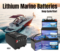 Pengisi daya baterai lithium cranking motor memancing perahu trolling pengisi daya baterai laut tahan air dengan 3 kabel untuk setiap baterai 12v 24v 36v