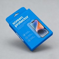 Boîte en carton pour protecteur d'écran à encre de soja avec poignée, pour protecteur d'écran en verre trempé de téléphone portable, et pour chargeur