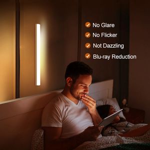 モーションセンサーワイヤレスLEDナイトライト寝室の装飾光検出器壁装飾ランプ階段クローゼットルーム通路照明 - Product Image 4