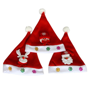 Kanlong 2020 para mascotas de invierno de bebé primer <span class=keywords><strong>Santa</strong></span> <span class=keywords><strong>Claus</strong></span> vino rojo de sublimación de luz Led Feliz Navidad sombrero - Product Image 3