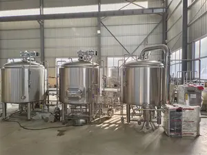 Projeto turnkey de cervejaria combinada de aço inoxidável 200L conjunto completo de equipamentos para fabricação de cerveja