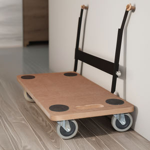 Rol furnitur empat roda tugas berat Hotel industri menggunakan alat penyimpanan kayu untuk anjing papan bergerak Platform bantuan - Product Image 6