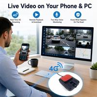 Caméra de surveillance de voiture avec stockage de 256 Go, streaming vidéo en direct, enregistrement HD 2K, ADAS, DMS, dashcam avant et arrière