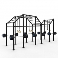 Plateforme de rangement CF Rig robuste et autoportante pour compétition multi-stations avec cible murale