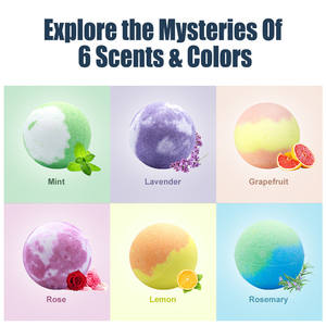 Coffret bombe de bain Bombes de bain Vegan Organic Wonderful Fizz Effect Bath Gift Bath Bomb Christmas Custom - Product Image 5