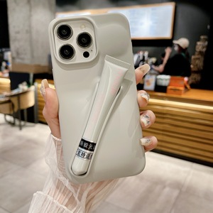 Nueva funda para teléfono móvil con soporte para lápiz labial de TPU, compatible con <span class=keywords><strong>iPhone</strong></span> <span class=keywords><strong>11</strong></span> 12 13 14 15 16 17 Pro Max, con soporte para brillo labial. - Product Image 4