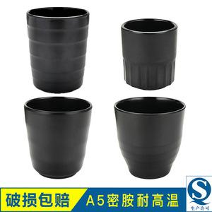 <b>Melamine</b> black frosted plastic water cup, Japanese and Korean style spiral imitation porcelain creative portable cup, easy to - Product Image 4