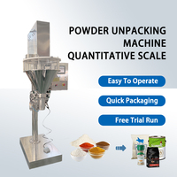 Machine de remplissage de poudre semi-automatique de haute précision pour emballages en plastique et en verre de qualité alimentaire, 5g-5000g par sac