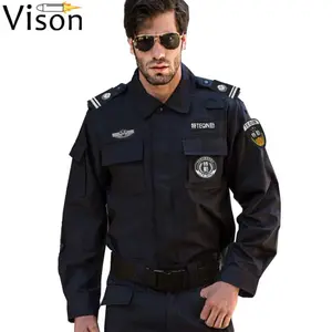 Tasarım güvenlik sahil güvenlik üniforması Güvenlik Görevlisi Memuru Üniforma polis giysileri siyah güvenlik üniforma