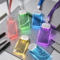 Individuelles Leuchtendes Acryl-LED-Namensschild mit Blinkfunktion für Bar, Konzert, Festival, Arbeit und Geschäft mit Schlüsselband