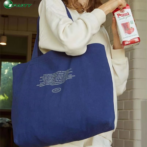 Bolsa de Mano de Lona Reutilizable de Gran Capacidad para Mujer, con Asa de Cuerda, Práctica y Duradera - Product Image 3