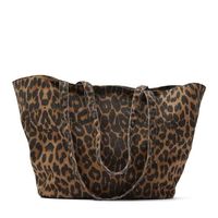 Sac fourre-tout de luxe réutilisable de haute qualité, nouveau style 2026, grande capacité, motif léopard, pour le shopping