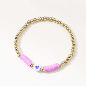New Wholesale Fashion Jewelry <strong>Bracelets</strong> Gold Bead <strong>Bracelet</strong> Colorful Polymer Clay <strong>Friendship</strong> <strong>Bracelet</strong> <strong>for</strong> <strong>Adults</strong> Kids - Product Image 5