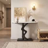 Console d'entrée moderne de luxe léger, table d'appoint Art Déco, meuble d'entrée mural, présentoir d'appoint mural